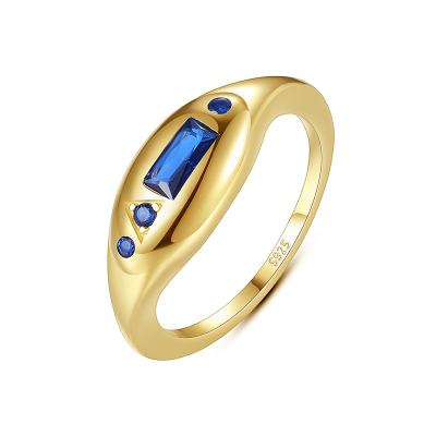 China CZCITY CLASSIC Woman Gift Gemstone Ring Silver 925 Gold Plated Fashion Jewelry Luxury Highy Quality for sale