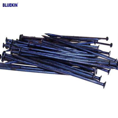 China Hot Sale Flat Concrete Steel Nails Black Galvanized Hardened Steel Concrete Nails for sale