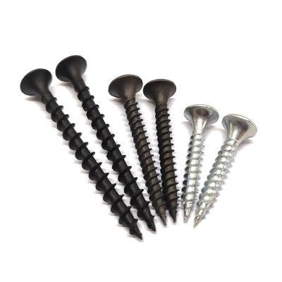 China Galvanized / Black Drywall Gypsum Flat Fine And Coarse Thread Screws for sale