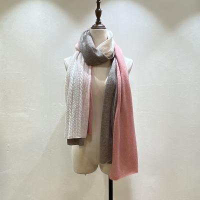 China Color Matching Solid Color Feeling Dough Women Soft Smooth Cashmere Fried Twist Knitted Scarf Knitted Scarf Cashmere Muffler for sale