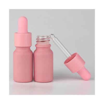 China Free Sample Chemical Pharmaceutical 10ml Pink Customized Color Round Essential Oil Bottle for sale