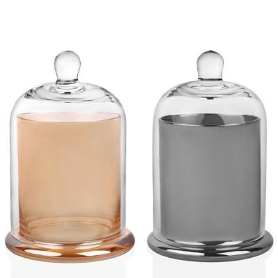 China Top Quality 250ml Amber Glass Empty Unique Luxury Home Decor Highly Used Single Candle Jars Containers for sale