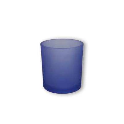 China Home decoration factory manufacture various empty unique luxury home decor frosted glass candle jars containers for sale