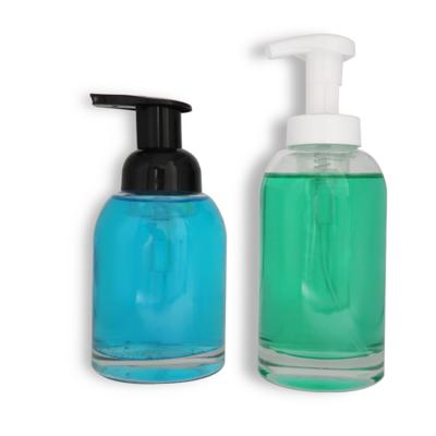 China Free Sample High Quality Personal Care Sanitizer Glass Bottle Pad Hand Foam Liquid Soap Pump Wash Bottle for sale