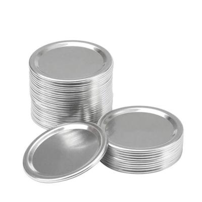 China 2021 High End Golden Casual Round Wide Mouth 70mm/86mm Empty Canning Jars Screw Down Metal Band And Ring for sale