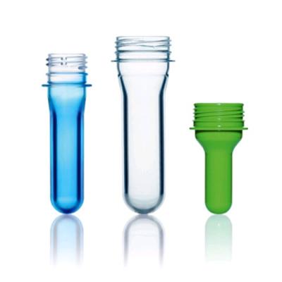 China 53g neck height plastic water bottle 28mm hot fill crystallized plastic bottle pet preform for sale