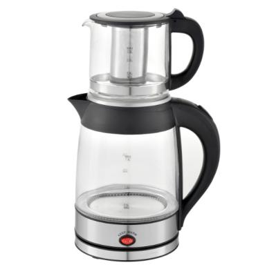 China 360 Degree Rotation Base 2022 Double Layer 2200W 1.8L With Keep Glass Water Filter Warm And Tea Electric Kettle for sale