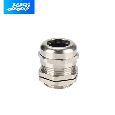 China Order M18 Indoor and Outdoor In-Line Nickel Plated Brass Cable Glands Clamping Waterproof IP68 Grommet Rope Grips for sale