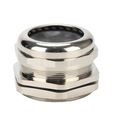 China Distribution Box Nickel Plated Brass High Temperature M50 Cable Gland for sale