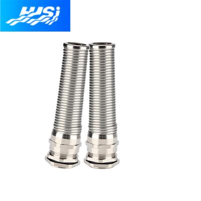 China With strain relief and bend protection buy it now PG13.5 stainless steel cable glands with anti bend protection IP68 cable diameter 6-12MM (0.236-0.472 inch) for sale