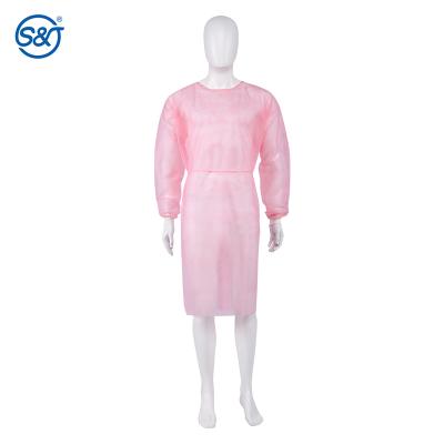 中国 S&J high quality disposable non-woven fabric pp separation gown knit cuff separation gown waterproof separation gown wholesale 販売のため