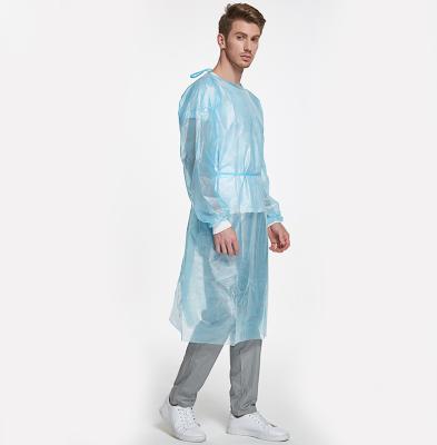 中国 Professional Disposable PE PP CPE protective waterproof surgical isolation gowns 販売のため