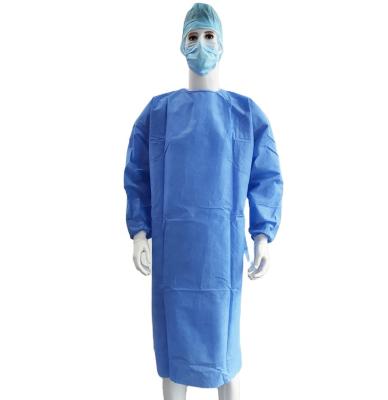 China Sterile Disposable isolation gown surgical gown with Rib Cuff AAMI Level 3 4 5 for sale