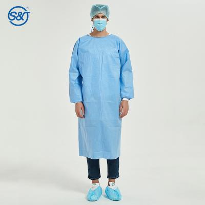 China S&J OEM Protective Disposable Surgical Isolation Gown Uniform Doctor Surgical Gown Disposable for sale