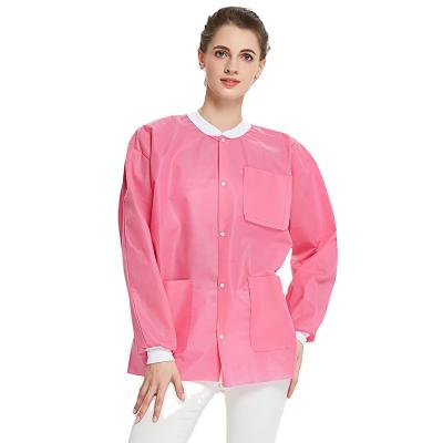 China User-friendly design OEM medical uniform lab jackets disposable dental doctor nurse lab coat jacket for sale