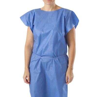 中国 S&J Disposable Patient Gown Chemotherapy Gowns Material SBPP or 3 layers SMS Sleeveless Hospital Clinic Disposable Uniform 販売のため