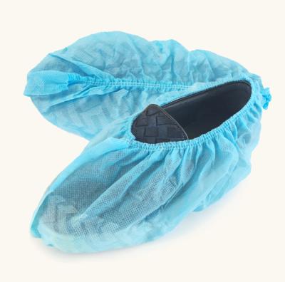 China S&J Anti slip shoe cover PP Nonwoven Shoe Cover With Underprinting Dustproof Stamp Shoes Covers for sale