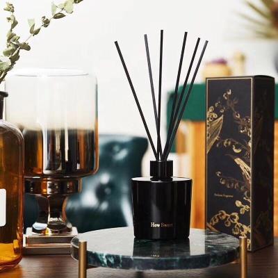 China 128ml Viable Natural Aroma Reed Diffuser with Decorative Glass Bottle for sale