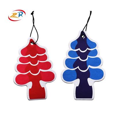 China Eco - Friendly Promotional Paper Type Tree Shape Custom Car Hanging Fragrant Air Freshener for sale