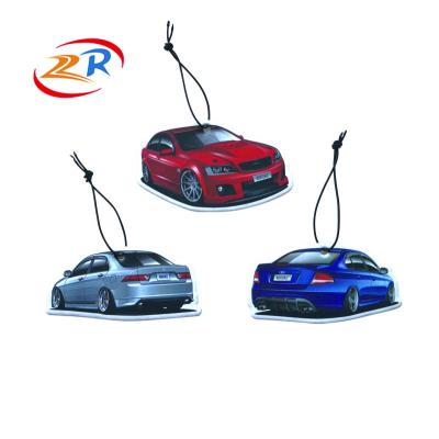 China OEM 2020 Eco-friendly Car Air Freshener Hanging Paper Customized Car Air Freshener In Car Shape for sale