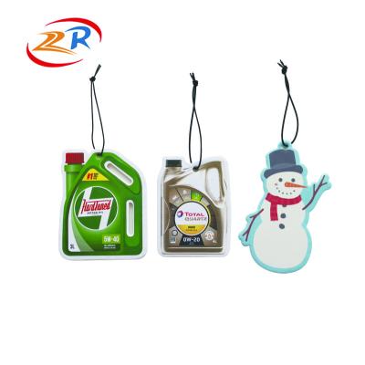 China High Quality Custom Logo Shape Eco-Friendly Unique Wholesale Snowman Air Freshener Car Hanging Paper Air Freshener for sale