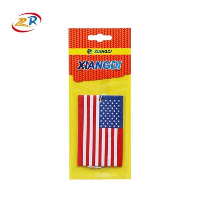 China Eco - Friendly Bulk Flag Custom Shape Air Freshener Absorbing Paper For Car for sale