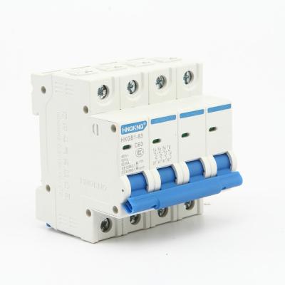 China MCB HKGB1-63/4P 40A 50A 63A 230/400V AC Miniature Circuit Breaker 4.5KA/6KA for sale