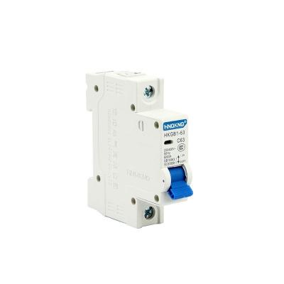 China MCB HKGB1-63/1P 6A 10A 16A 20A 25A 32A 230/400V Miniature AC Circuit Breaker 4.5KA/6KA for sale