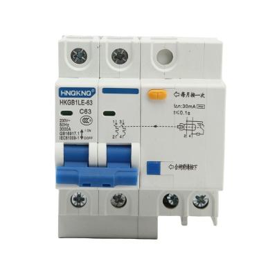 China RCBO HKGB1LE-32/2P 6A 10A 16A 20A 25A 32A 230/400V Small AC Leakage Circuit Breaker 4.5KA/6KA for sale