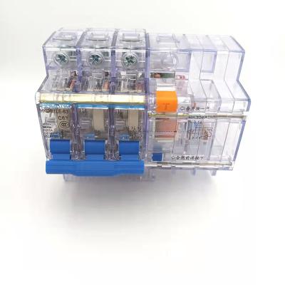 China TV-RCBO HKGB1LE-32/3P 6A 10A 16A 20A 25A 32A 400V Transparent Visual Miniature Circuit Breaker 3KA-6KA for sale