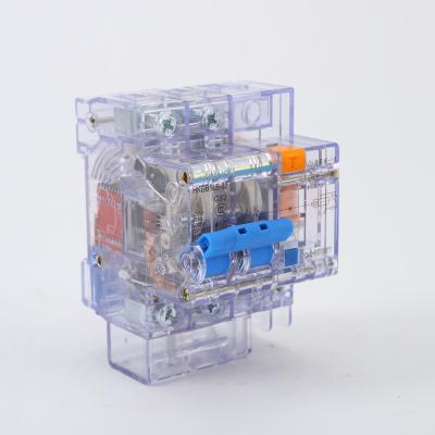 China TV-RCBO HKGB1LE-32/2P 6A 10A 16A 20A 25A 32A 400V Transparent Visual Miniature Circuit Breaker 3KA-6KA for sale