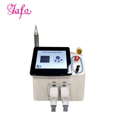 China 808 diode laser + ND yag 1064 nm 532 nm nd yag laser q-switched tattoo hair removal machine for sale