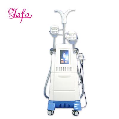 China Hot sale !!! 4 Cryo handles cryolipolysis 5mhz rf cavitation cryolipolysis body slimming machine LF-207C for sale