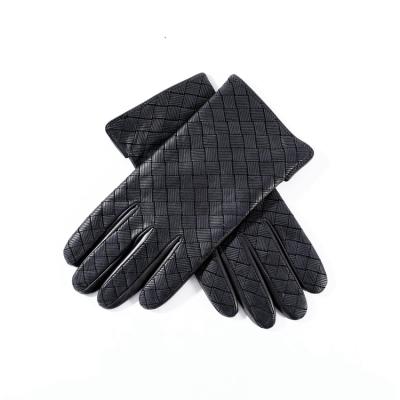 China Fashion Fashion Wool Lined Genuine Sheepskin Winter Warm Mens Leather Gloves for sale