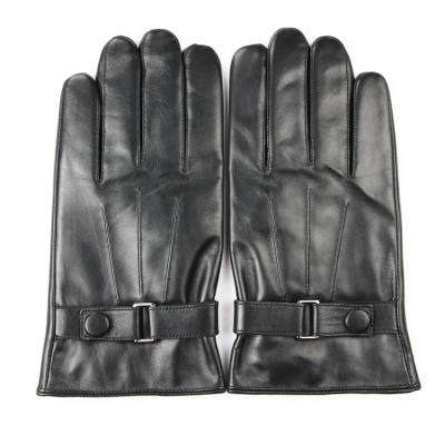 China Fashion Genuine Sheepskin Winter Warm Men Leather Gloves for sale