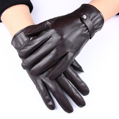 China Fashion Genuine Sheepskin Winter Warm Men Leather Gloves for sale