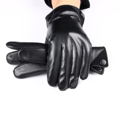 China Fashion Genuine Sheepskin Winter Warm Men Leather Gloves for sale