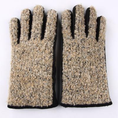 China Fashion Imitation Lamb Fur Warm Winter Knitted Gloves for sale