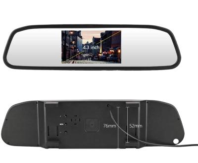 China Waterproof 4.3 Inch LCD Car Rear View Mirror Detachable Monitor For Electronic Car Parking Aftermarket Car for sale