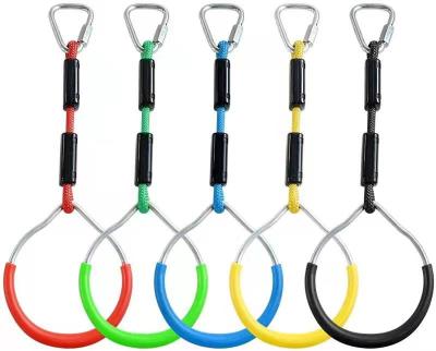 China Playing Rings Gym Rings Kids Rope Rings, Outdoor Climbing Rings Swing Gym Rings Backyard Playground Equipment, Ninja Line Monkey for sale