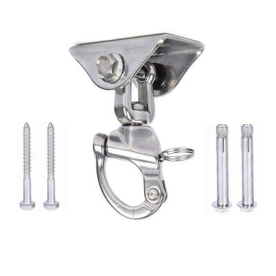 China Heavy Industry Heavy Duty 360 Degree Swivel Stainless Steel Ceiling Swing Hook Hanger for sale