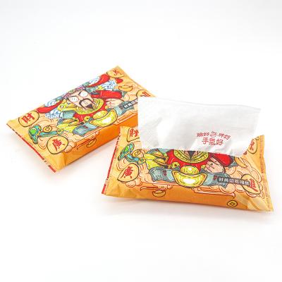 China Hot Selling Available Wallet Tissue Facial Tissue Paper Towels Money Scent Red Eco Friendly Paper for sale