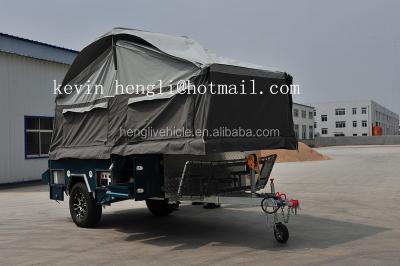 China Stainless Steel Kitchen Front Opening Slide Forward Folding Camping Trailer for sale