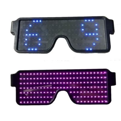 China ABS+LED USB Rechargeable LED Light Up Glasses With Turn Signal LED Display for sale