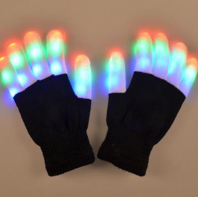 China Festival Stuff Top Rated Praise Light Flashing Finger Lighting Glow Mitts Fitness LED Gloves For Fans for sale