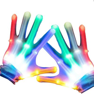 China Festival Stuff Light Up Gloves For Halloween Christmas Xmas Dance LED Gloves For Thanksgiving Day Toys Gifts For Birthday Party for sale