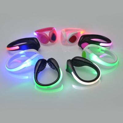 China Festival Stuff Portable Bike Cycling Sports Shoes Wrist Safety Signal LED Light Clip for sale