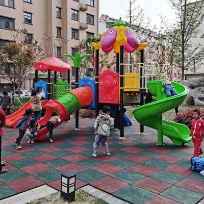 China Eco-friendly Material Kids Outdoor Playground Tall Plastic Garden Toys Slides For Kids for sale