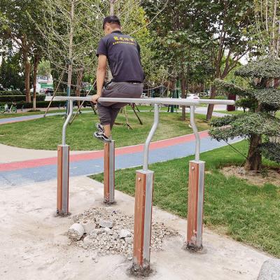 China Acid and Alkali Resistance Fitness Uneven Cheap Outdoor Double Horizontal Bars Pull Up Bar Outside Gym Equipment for sale