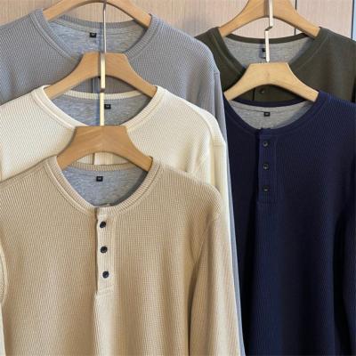 China PDEP 2022 New Arrival QUICK DRY High Quality and Comfortable Men's Solid Color Cotton Long Sleeve T-Shirt for sale